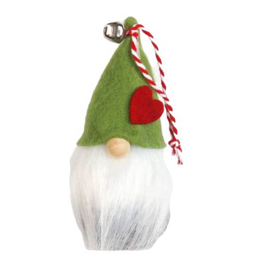 Alpine Santa, Lime Hat, White Beard 6cm *ETA Nov